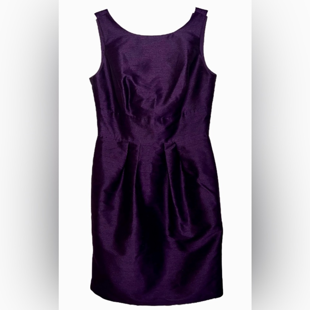 ALFRED SUNG Sleeveless Sheath Dress in Deep Purple